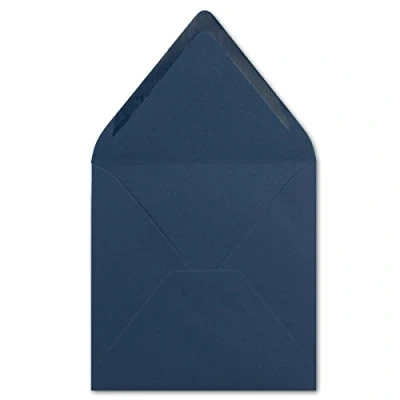 Afbeelding van Vierkante enveloppen 140 x mm natte lijmen 90 g/m2 25 Umschläge donkerblauw