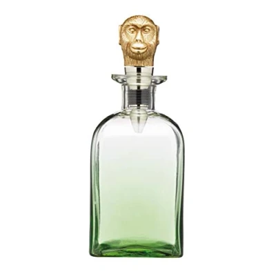 Afbeelding van Barcraft Karaf Tropical 900 Ml Glas Groen/goud