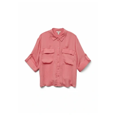 Afbeelding van Aware Vmfabiana 3/4 Overhemdblouse, Dames, Maat: XS, Tea rose