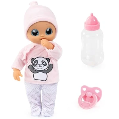 Afbeelding van Bayer Design 93828AA Interactieve pop, babypop met functies, geluiden, zacht lichaam, accessoires (fles en fopspeen), 38cm