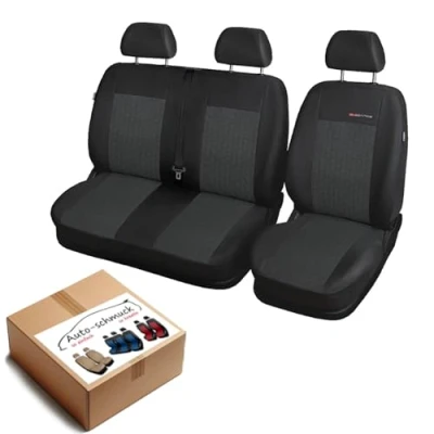 Afbeelding van auto schmuck T5 stoelhoezen op maat hoezen perfecte pasvorm velours + gebreide bekleding (T5 2 1 P 1)