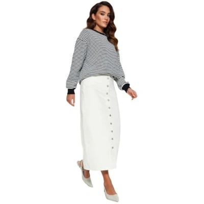 Afbeelding van Trendyol Dames Rok Ecru Maxi, Wit, 36