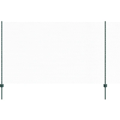 Afbeelding van vidaXL Hekpalen 5 stuks U kanaal Groen 140 cm Staal, Zeshoekig Hek 1.4x10 m Staal