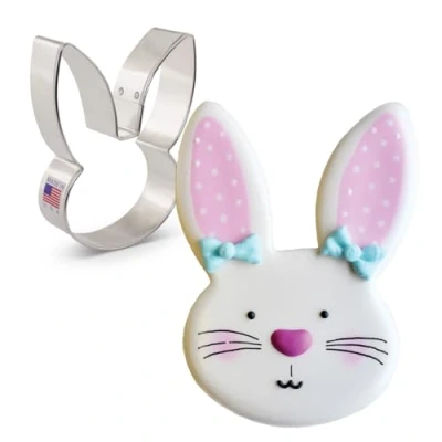 Afbeelding van Ann Clark Cookie Cutters Konijngezicht Koekjesvorm door Flour Box Bakery, 10,8 cm