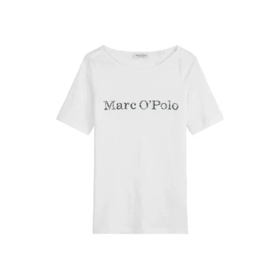 Afbeelding van Marc O&#039;Polo LOGO AUS Weichem Tshirt print, Dames, Maat: XXS, White