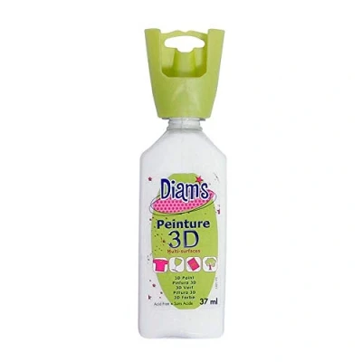 Afbeelding van DIAM&#039;S 3D verf, voor alle ondergronden, glanzend, wit, 37 ml