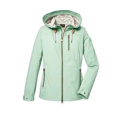Afbeelding van G.I.G.A. DX Dames Softshelljas met capuchon/outdoorjas GS 24 WMN SFTSHLL JCKT, light mint, 46, 41669 000