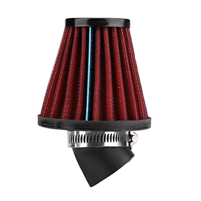 Afbeelding van Keenso Universal luchtfilter 45 graden buiging motorfiets luchtaanzuigfilter 35mm rood Luchtfilters