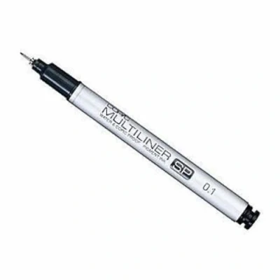 Afbeelding van Copic Multiliner SP zwart 0,1 mm, fineliner van aluminium, met zwarte, watervaste pigmentinkt, voor schetsen, tekeningen en illustraties
