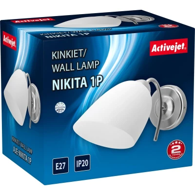 Afbeelding van ActiveJet Spot Lamp Nikita 1P E27 1x60 W Nikkel.