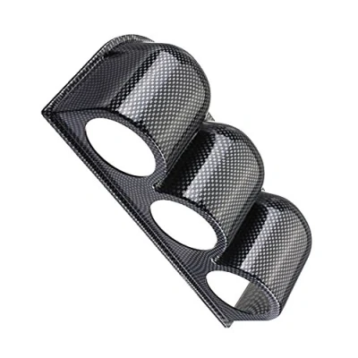Afbeelding van E Support 2&quot; 52mm Universele Meter Pod Houder Dashboard met één Drie Gat Dash Mount Gauge Holder Koolstofvezel Motor Vrachtauto