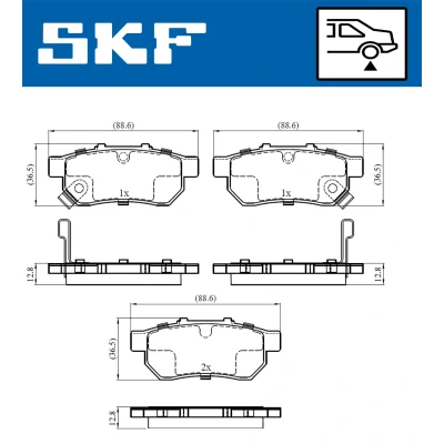 Afbeelding van SKF Remblokset VKBP 90381 A