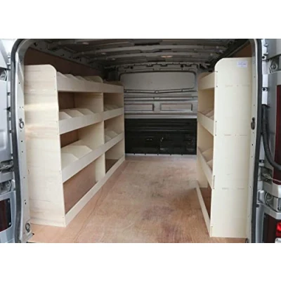 Afbeelding van VANIFY Gemaakt voor de RENAULT TRAFIC L1 (SWB) 2015+ bedrijfswageninrichting bestelbus stellingkast, Drievoudige bestelwagenopbergsystemen