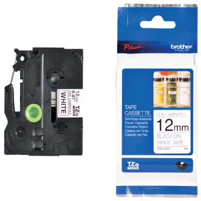 Afbeelding van Brother TZe N231 Tape Zwart op wit (12 mm)