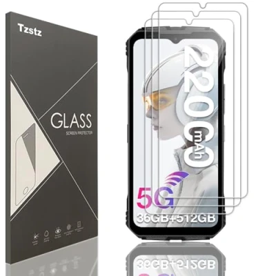 Afbeelding van Tzstz 3 Stuks Gehard Glas Screen Protector voor DOOGEE VMAX/DOOGEE VMAX PLUS 6.58&quot; Hardheid 9H Anti kras HD