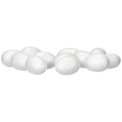 Afbeelding van GLOREX piepschuim eieren, wit, 35 mm, 12 stuks