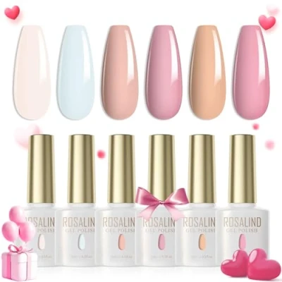 Afbeelding van ROSALIND UV Nagellak Set 6 kleuren Gelnagellak 08