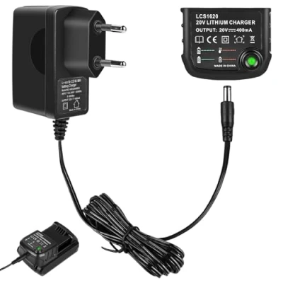 Afbeelding van oplader 18V/20V lithium, compatibel met Black&amp;Decker lithium ion batterij 18V/20V, voor BL2018 LBXR20 OPE LB20 LBX20 LBX4020 LBXR2020 BL1514