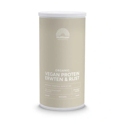 Afbeelding van Mattisson Biologisch Vegan Proteïne Poeder Eiwitpoeder Erwten &amp; Rijst 500 Gram