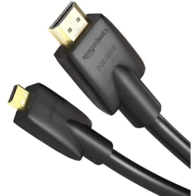 Afbeelding van Amazon Basics snelle micro HDMI kabel naar HDMI, nieuwste standaard, 1,83 meter