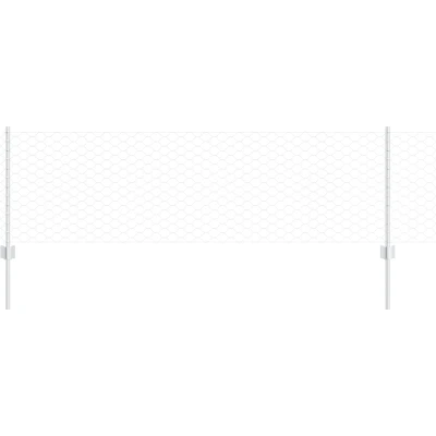 Afbeelding van vidaXL Hek Palen 5 st U Vorm 60 cm Gegalvaniseerd Staal, Hexagonaal 0.6x10 m Staal