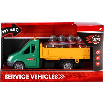 Afbeelding van Rapid Wheels Wegenbouw Auto + Licht En Geluid Accessoires