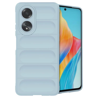 Afbeelding van Oppo A58 Hoesje Siliconen en TPU (zacht) iMoshion Softcase/Backcover Lichtblauw Telefoonhoesje