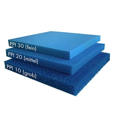 Afbeelding van AQUARISTIK PARADIES Filterschuim filtermat blauw 50 x 5 cm &#039;grof&#039; (ppi 10)
