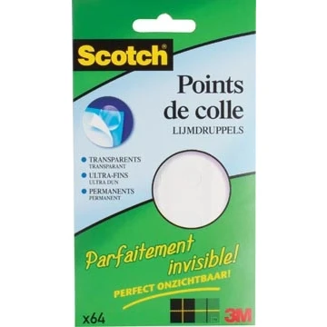 Afbeelding van Scotch transparante lijmdruppels (64 stuks)