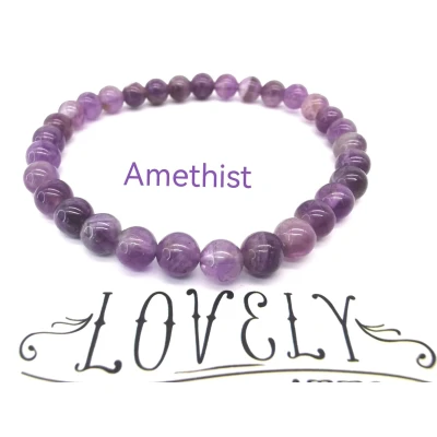 Afbeelding van Armband Edelsteen Toermalijn 6mm Kralen 20 cm Werking energie, kracht, moed, geluk, welvaart