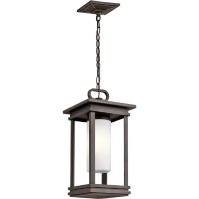 Afbeelding van Kichler LED Buiten Pendelarmatuur South Hope 1X E14 Max 60W IP44 Dimbaar Rubbed Bronze