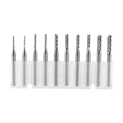 Afbeelding van Akozon Tungsten Carbide Einde Molen Graveren Bits Frezen Snijder Snijrand 1.0 3.0mm Set van 10 stks