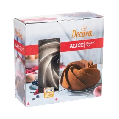 Afbeelding van Decora 0080111 Antiaanbakvorm Alice Ø 24 x 9 h cm, van gegoten aluminium, voor zoete en hartige bereidingen.