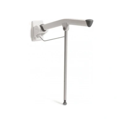 Afbeelding van Toiletarmsteun Etac Rex Opklapbaar met Steunpoot 85 cm Wit (draagvermogen tot 150 kg)