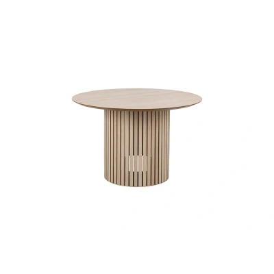 Afbeelding van Sinleys eetkamertafel Ø120cm eikenfineer.