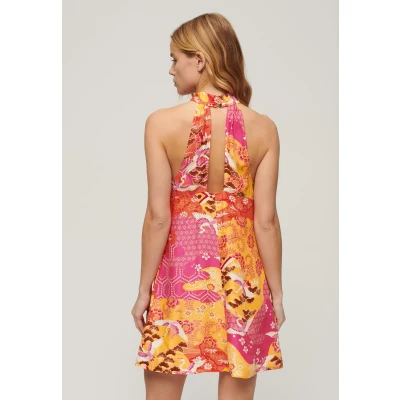 Afbeelding van Superdry Vrouwen Mouwloze Mini jurk met Print Geel Grootte: 42