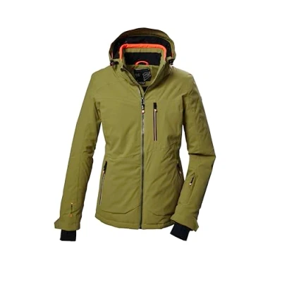Afbeelding van killtec dames SKI jack/functioneel jack met afritsbare capuchon en sneeuwvanger KSW 36 WMN JCKT, kiwi, 46, 41970 000