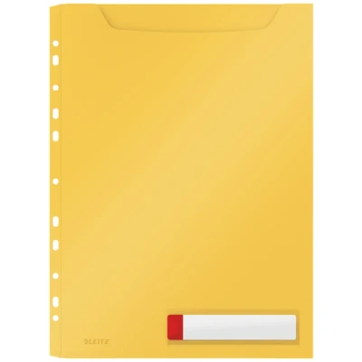 Afbeelding van Insteekmap U model Leitz Cosy harmonica A4 met perforatiestrip PP geel