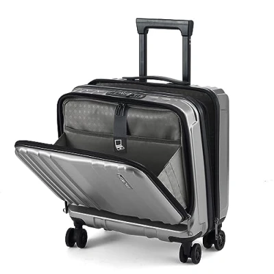 Afbeelding van TydeCkare 16&quot; handbagage met 2 laptopvakken, Donkergrijs, 16 Inch, Koffer