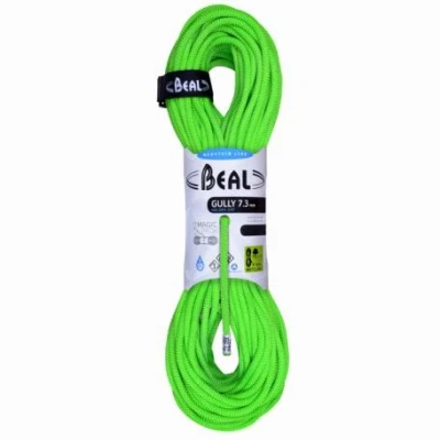 Afbeelding van Beal Gully 7.3 Unicore Ultralicht dubbel en tweelingtouw 50 meter groen