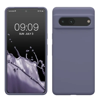 Afbeelding van kwmobile telefoonhoesje geschikt voor Google Pixel 7 Hoesje met siliconen coating Smartphone case in lavendelgrijs