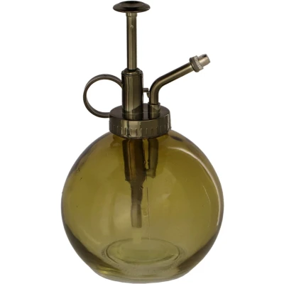 Afbeelding van Esschert Design plantenspuit/vernevelaar glas olijfgroen/brons 16.5 cm Plantenspuiten