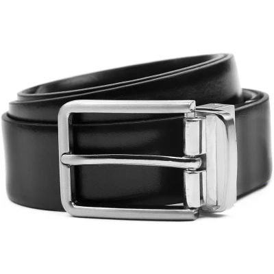 Afbeelding van Profuomo Riem Zwart + Bruin maat 85 Heren Leer Suitable Herenkleding Herenriem