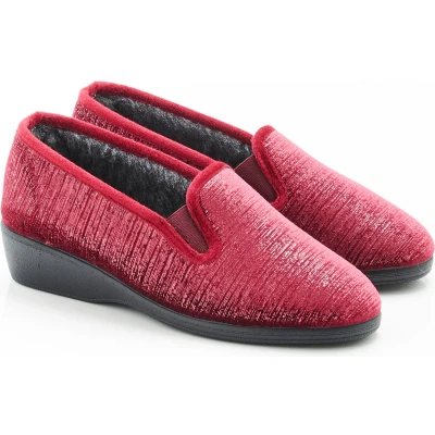 Afbeelding van Damart Pantoffels iriserend Thermolactyl Vrouwen Rood 36