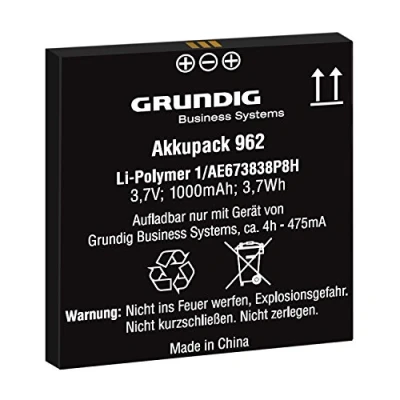 Afbeelding van Grundig Li ION 1000 mAh Batterij/Accu Accessoires dicteerapparaat (Batterij/Accu, Grundig, Digta 7, Zwart, Lithium (Li ION), mAh)