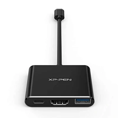 Afbeelding van xp pen ACW01 USB C Hub Adapter naar 3.3 HDMI 4K PD ideaal voor aansluiting van grafische tablet/monitor//TV/smartphone