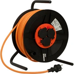 Afbeelding van QwattPRO 1111131 BlackMaster Kabelhaspel H05VV F IP20 25m