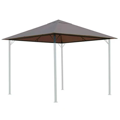 Afbeelding van QUICK STAR vervangend dak voor tuin paviljoen 3x3m taupe/beigegrijs RAL 7006 antiek paviljoendak reservebekleding