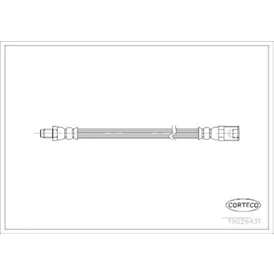 Afbeelding van CORTECO 19026431 Remslang Achteras 270mm IVECO: Daily III Flatbed Vrachtwagen/Chassis 2.8 50 C 15 2001 2006