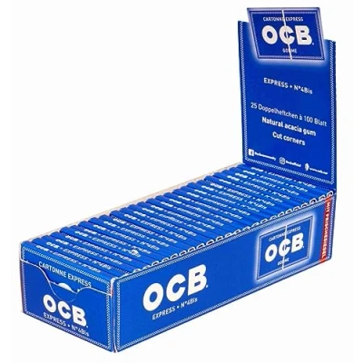 Afbeelding van OCB 16730 blauw elastiek rollen sigarettenpapier, blauw, 2 pakketten